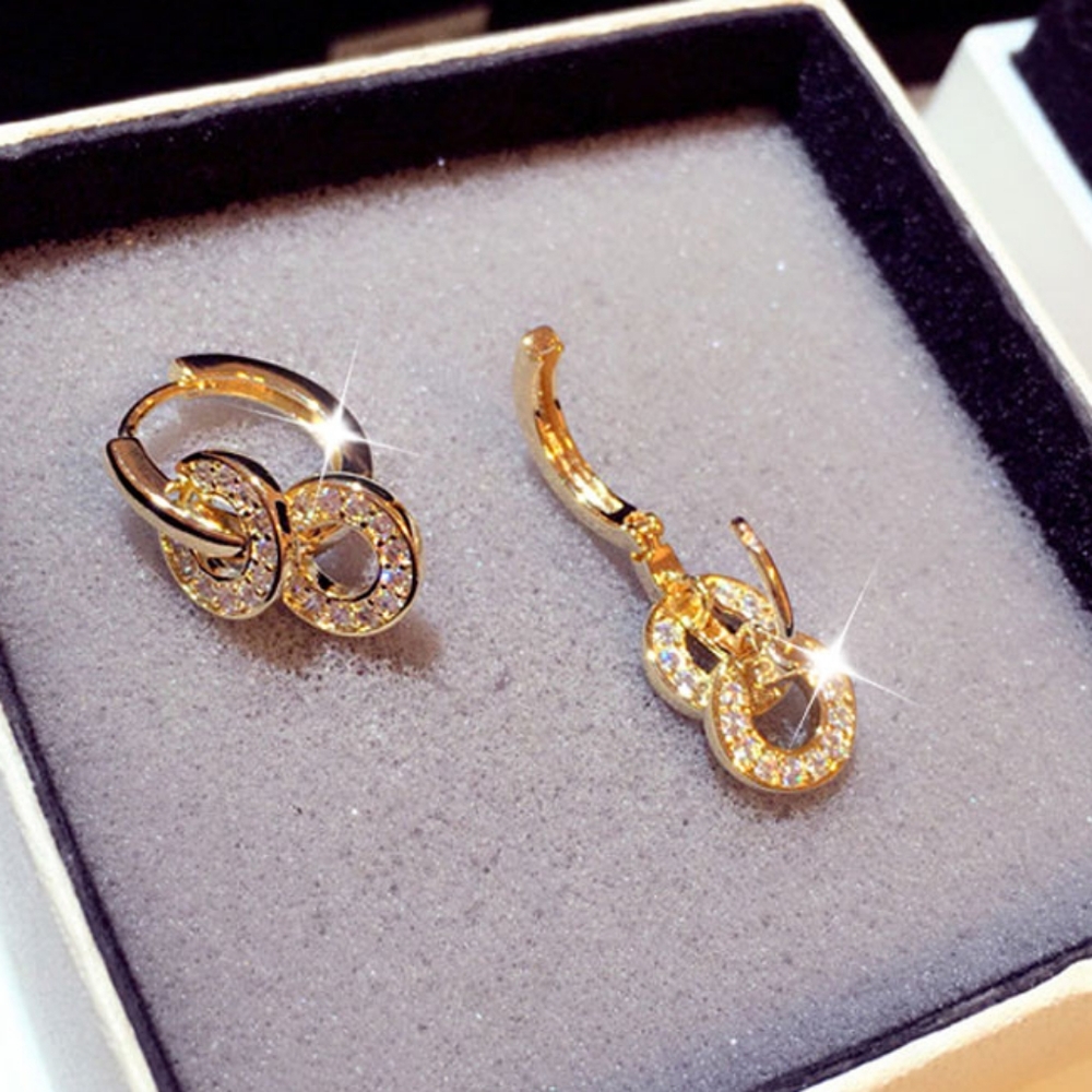14k gold diamond earrings - Picture 3 of 10